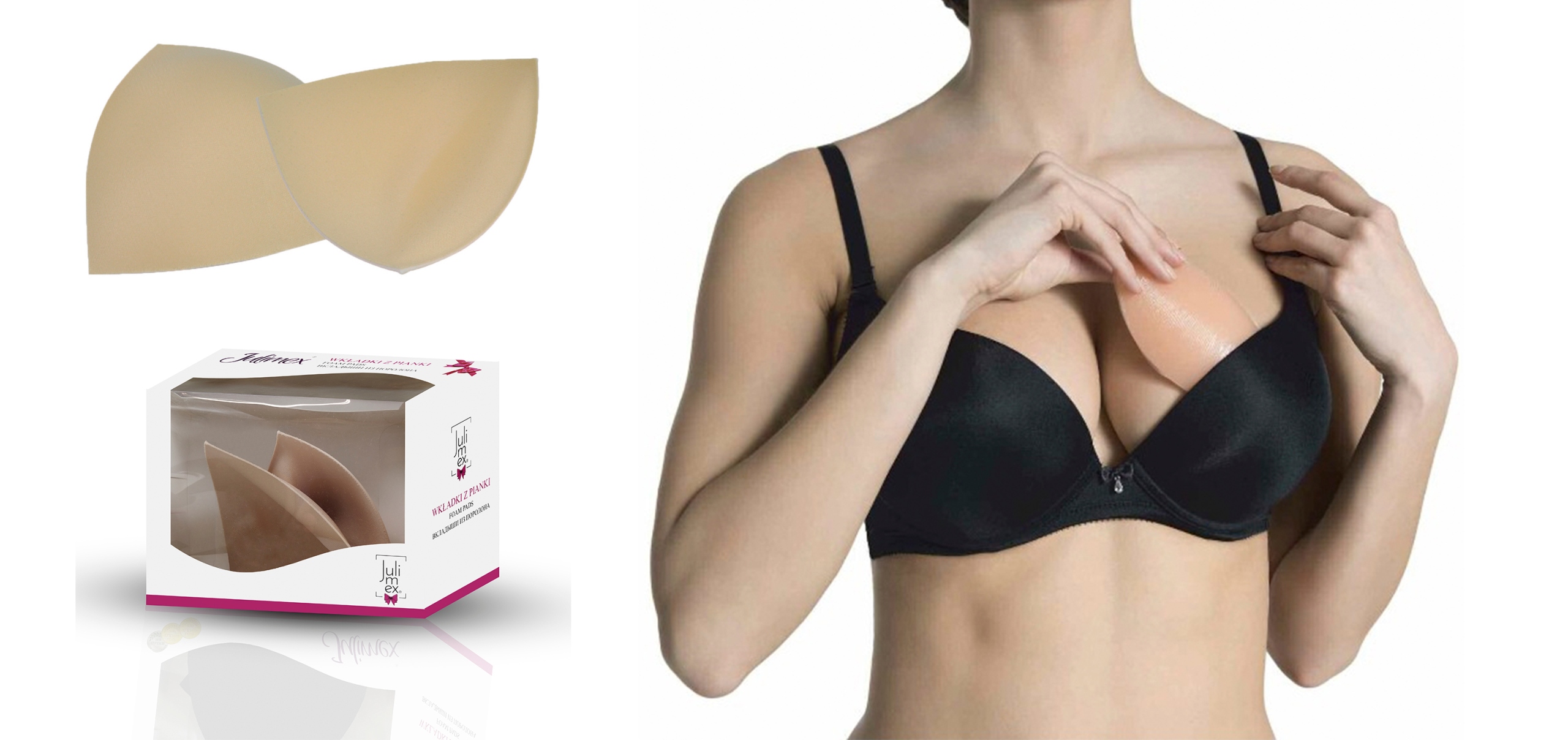 

Julimex Wkładki Pushup Bikini Pianka WS18 Beż A/b