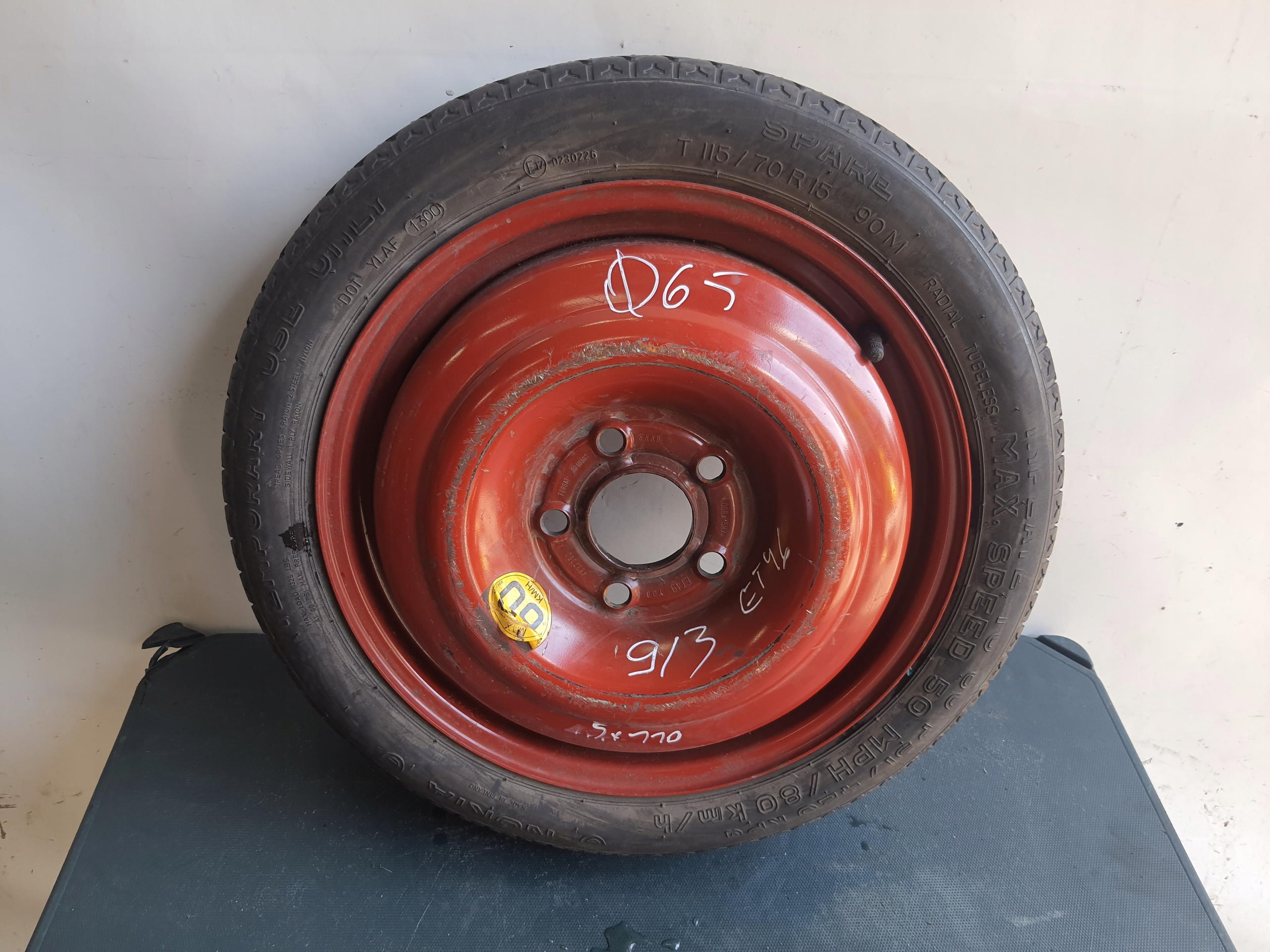 115/70 15 5X110 ET49 wheel spare SAAB