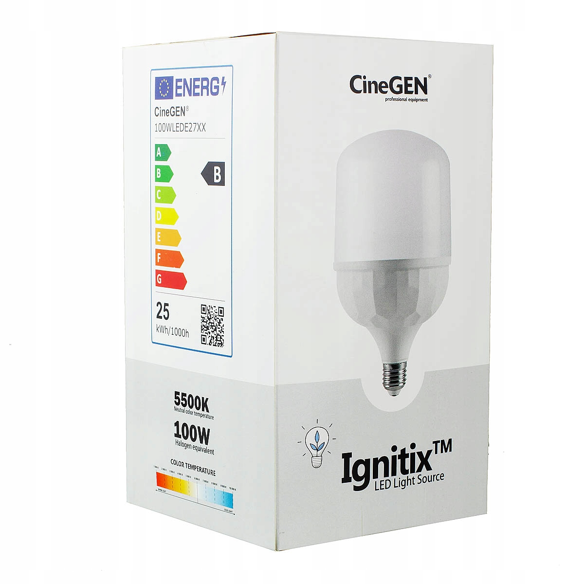 ŻARÓWKA FOTOGRAFICZNA LED E27 STUDYJNA 100W 5500K Stan opakowania oryginalne