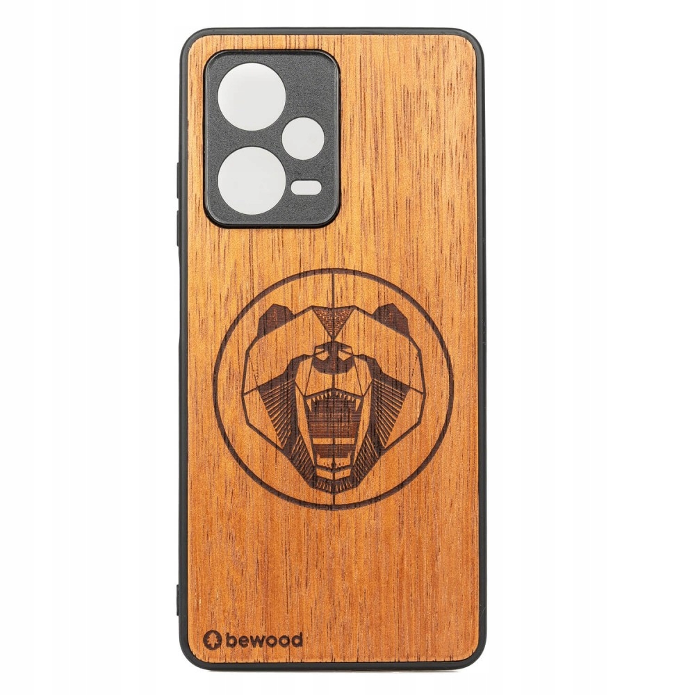 Dřevěné Pouzdro Bewood pro Redmi Note 12 Pro Plus 5G Medvěd Merbau