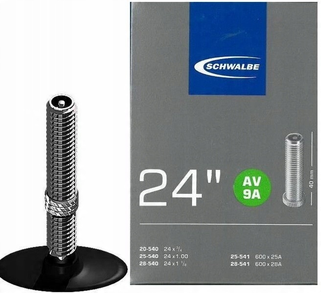 

Schwalbe Av 9A Dętka 24 x 3/4/1-1/8 Auto 40 mm