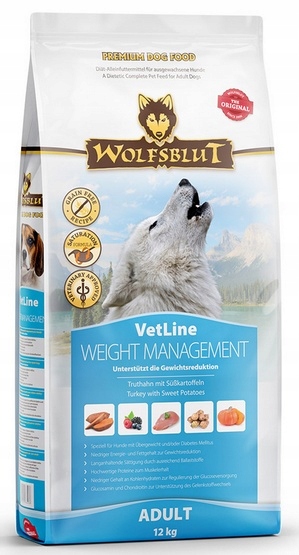Wolfsblut Dog VetLine Weight Management indyk i bataty 12kg