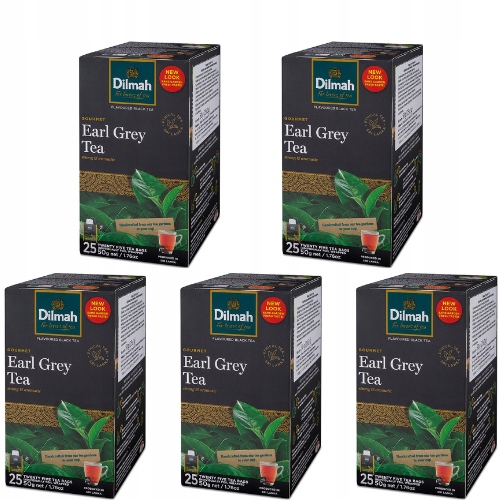 5x Herbata Dilmah Earl Grey bergamotka 25 kopert