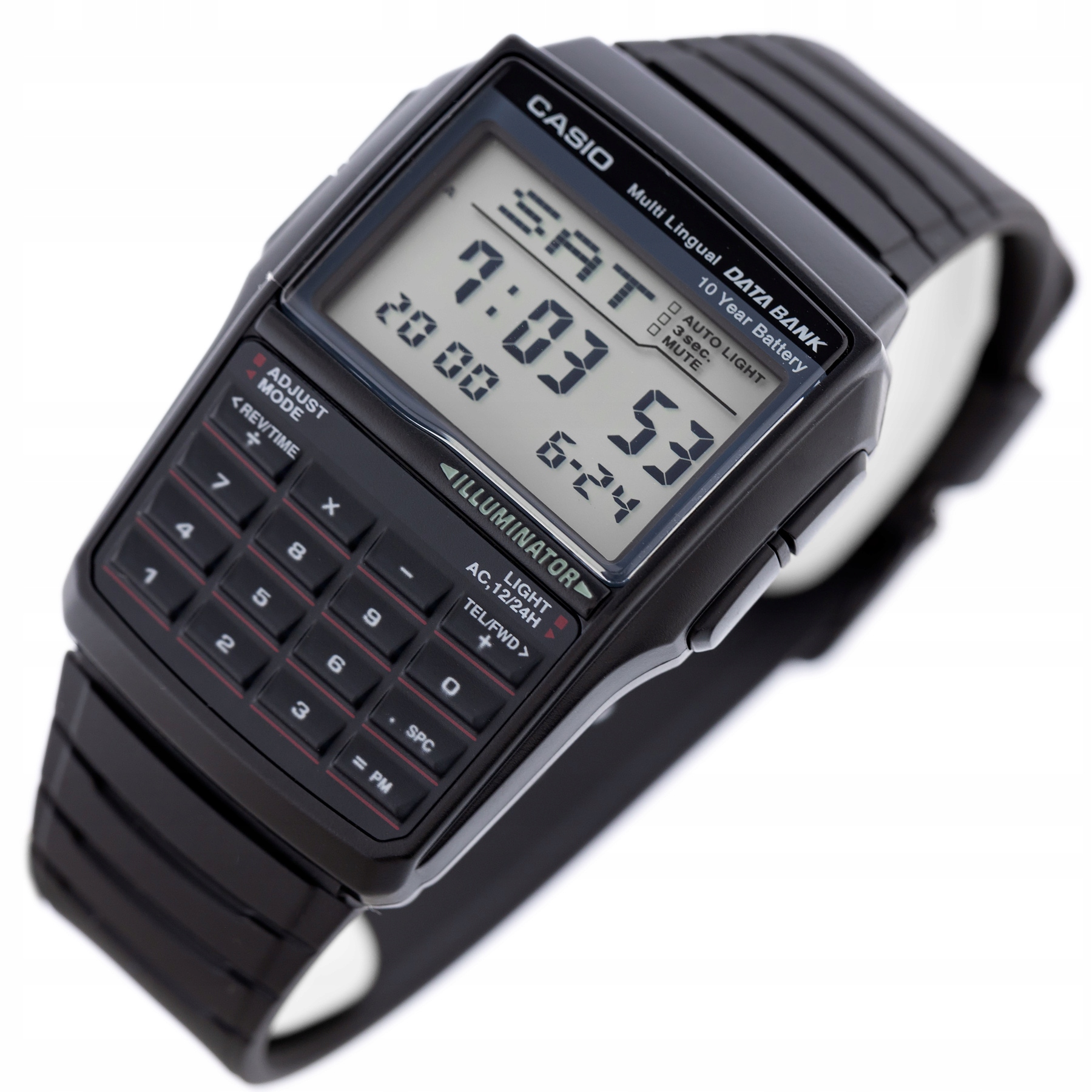 KULTOWY ZEGAREK MĘSKI CASIO VINTAGE DATABANK DBC-32-1A + BOX NA PREZENT Kod producenta DBC321A