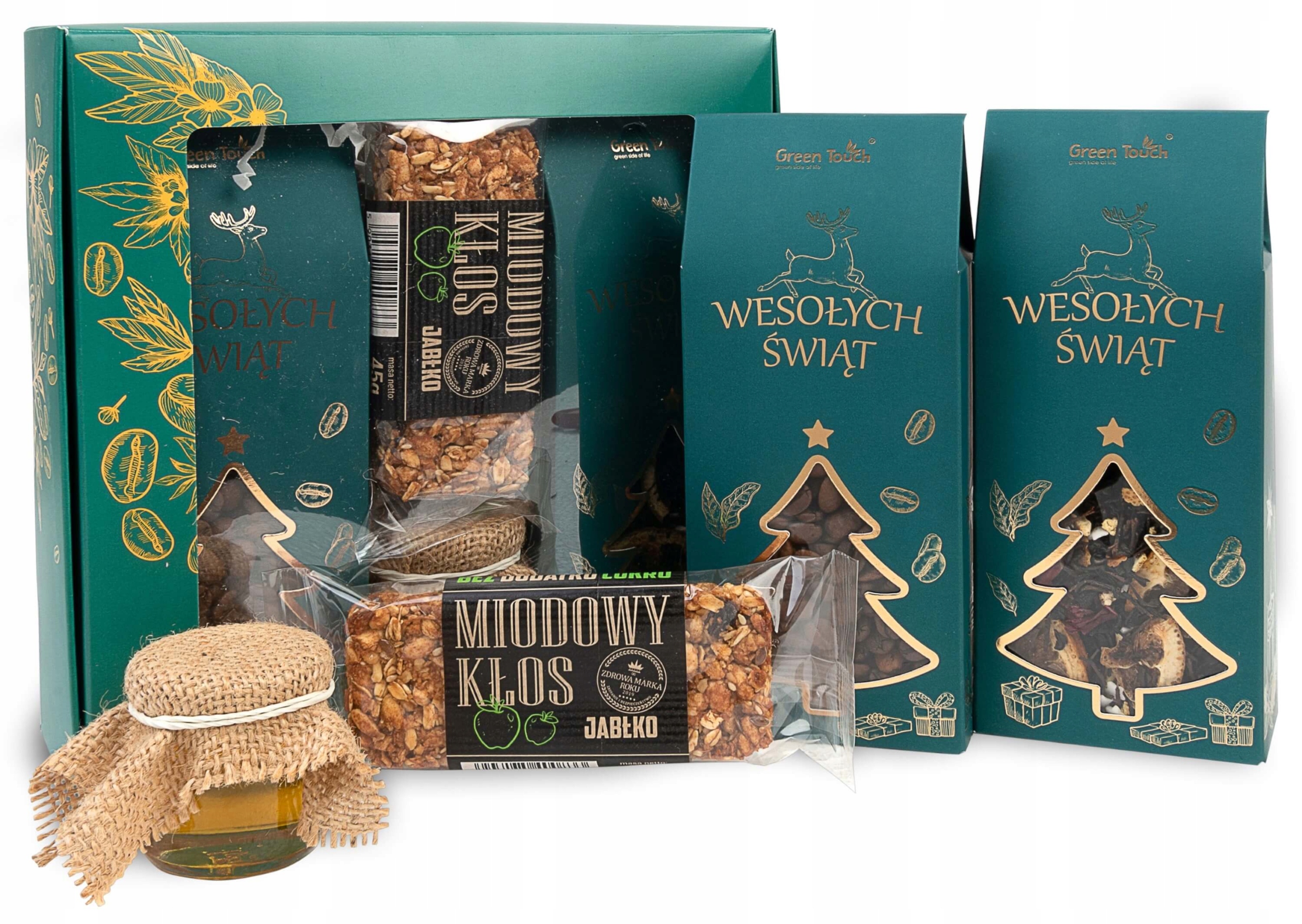 Levně Krabička sada na Mikuláše a vánoční čaj s kávou tyčinka med