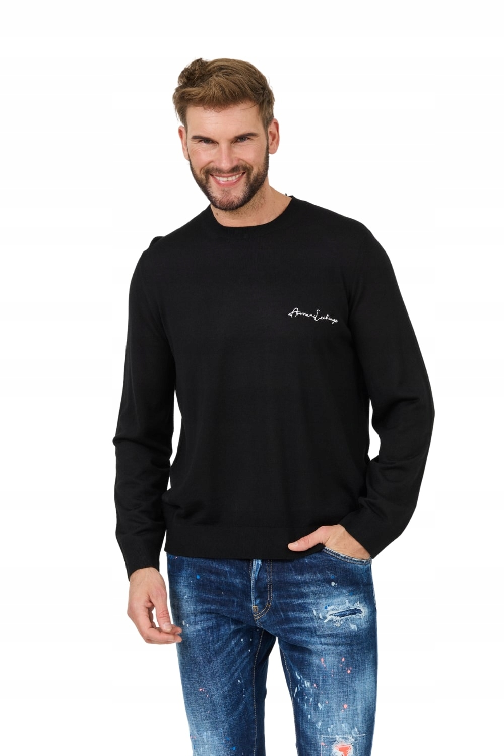 Armani Exchange Černý svetr Jumpers XL