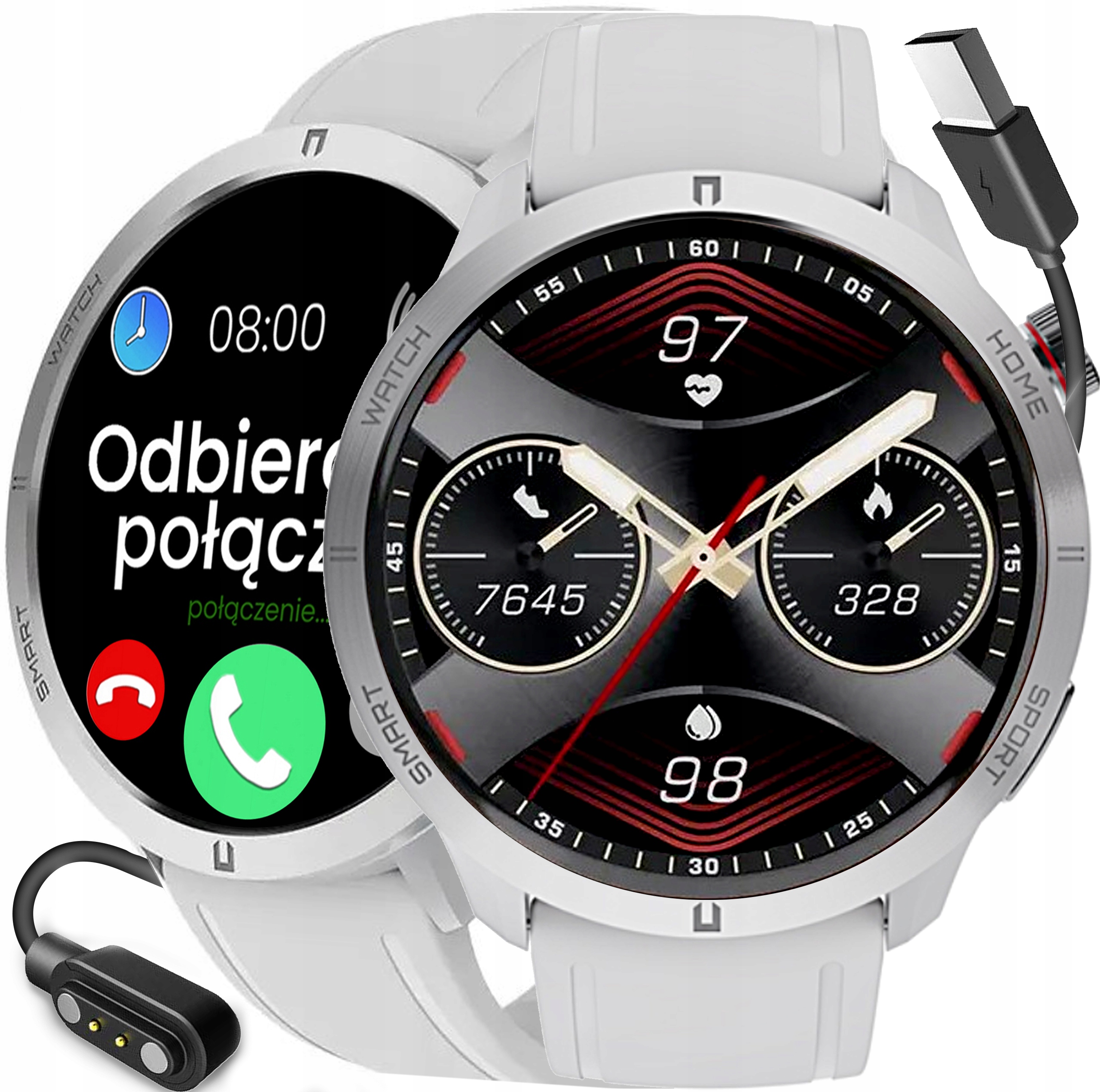 Chytré Hodinky Pánské Hodinky S Hovory Kompas AlwaysON Menu Pl baterie 270 mAh