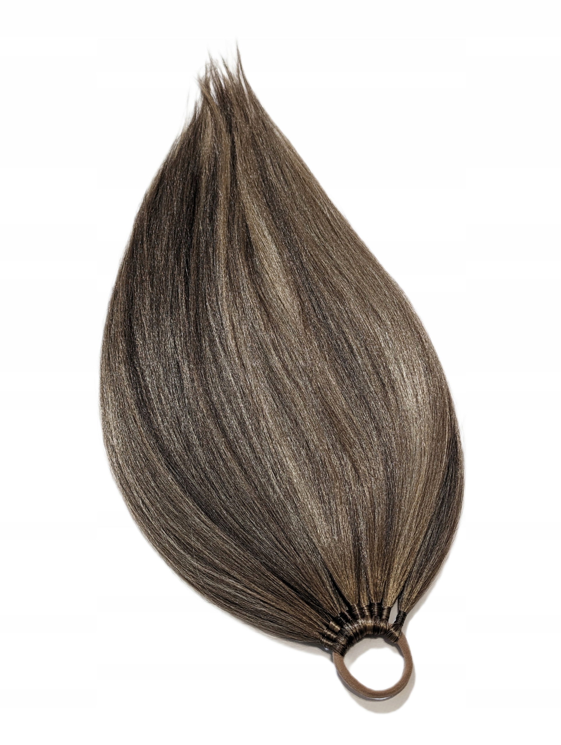 Připínací poník na gumičce, Příčesek, hnědý, Ořechová Šatka, 40 cm