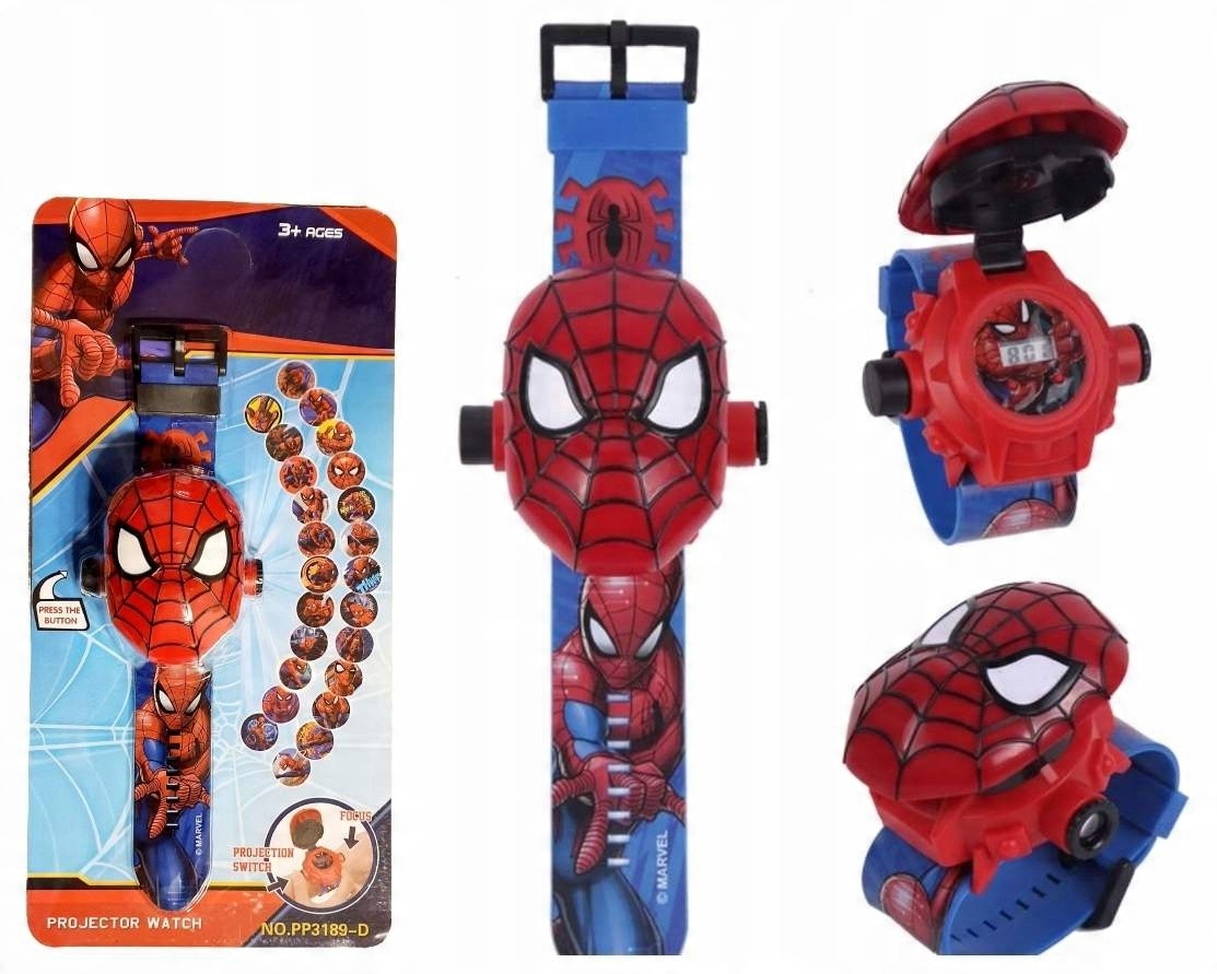 

Spiderman Zegarek Figurka 3D Z Projektorem