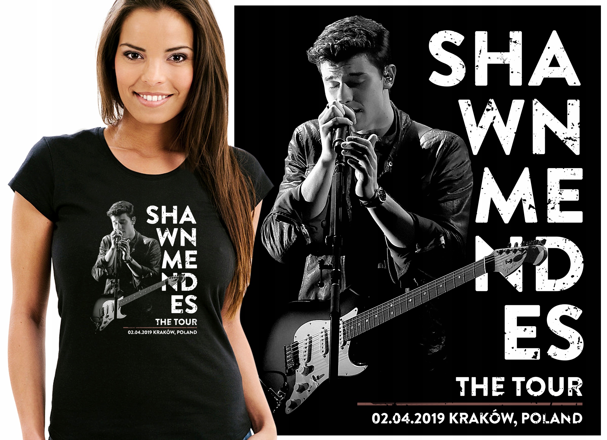 

Shawn Mendes Tour 2019 Kraków Koszulka Damska XL