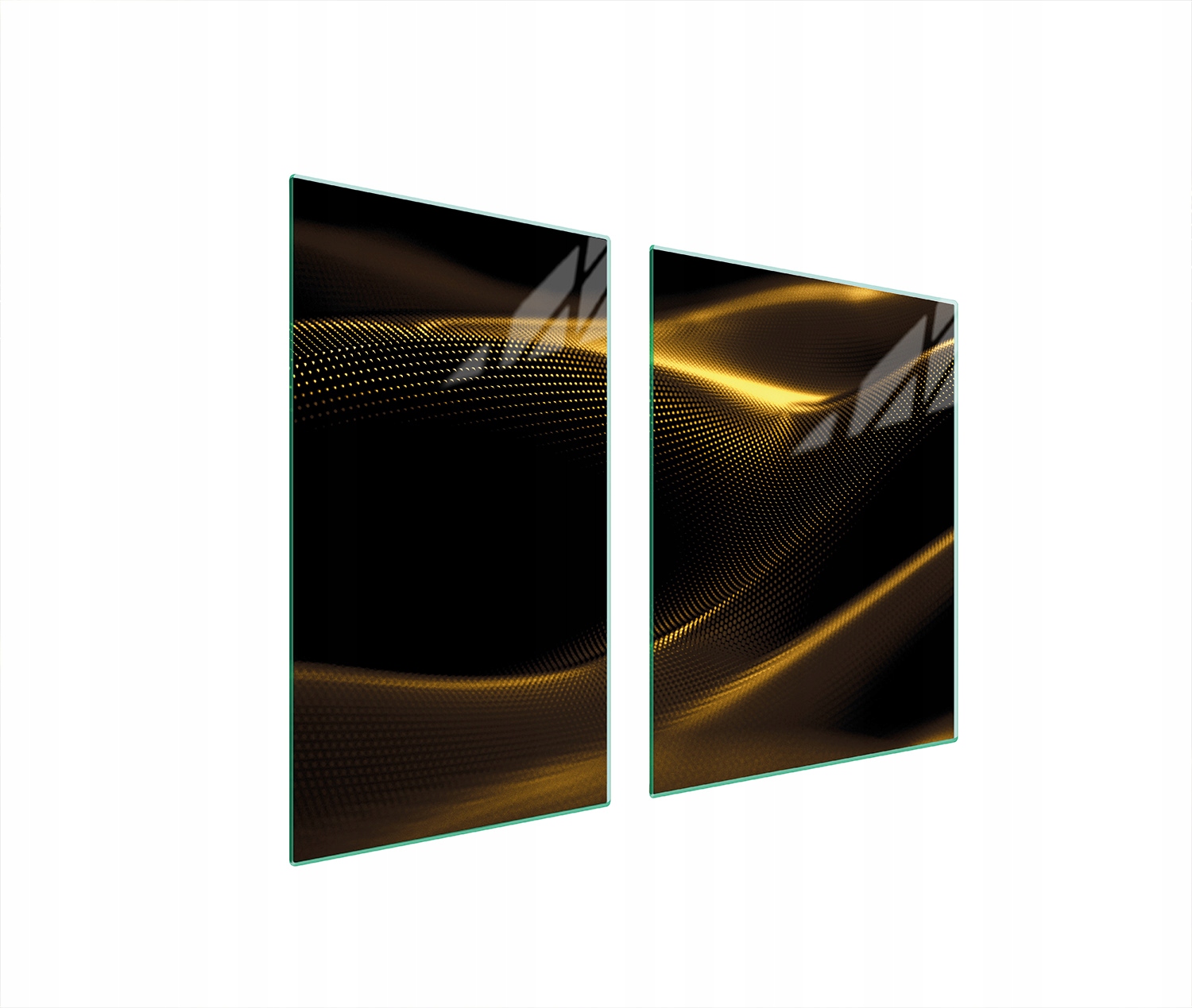 Skleněná Deska A Krájecí Deska 100x52 Zlaté Tvrzené Sklo