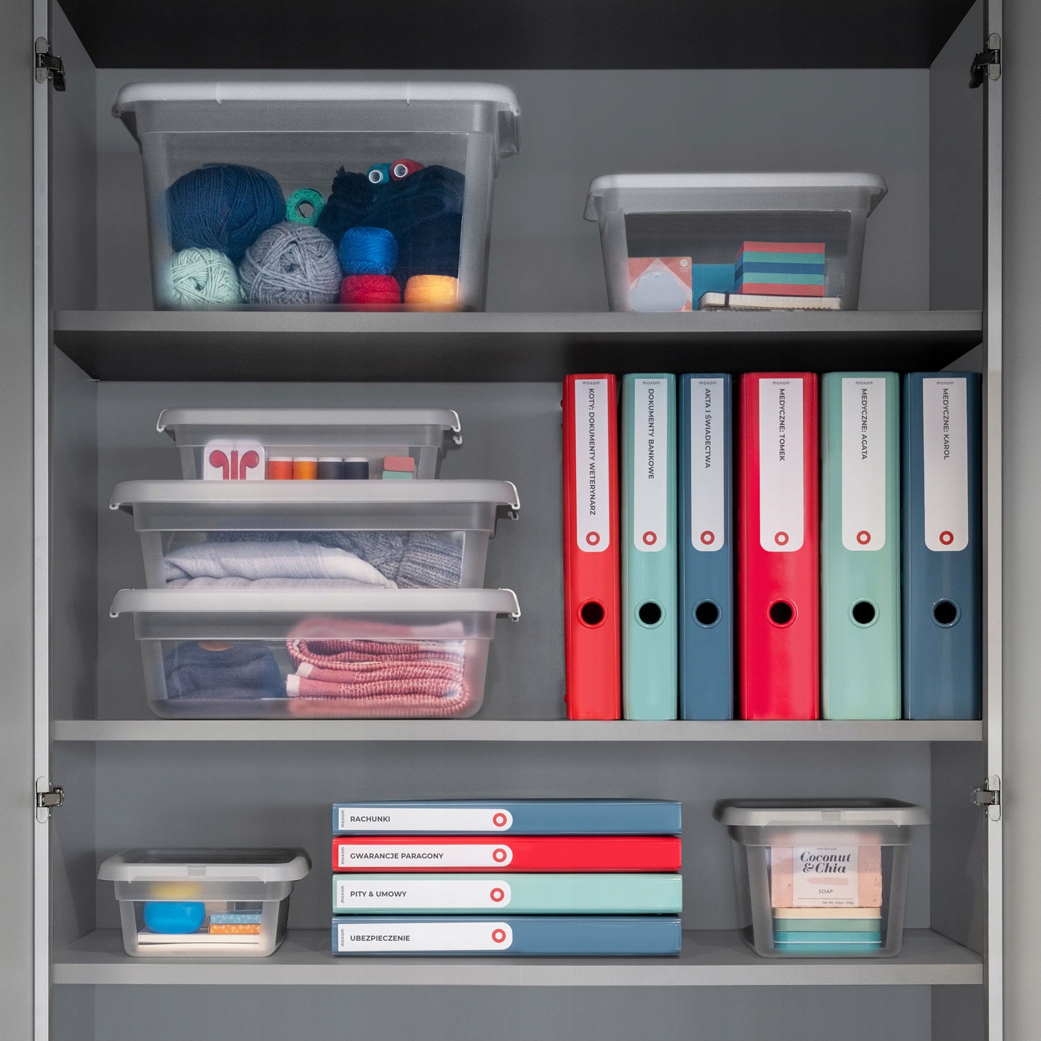 POJEMNIK PUDEŁKO 40L Z POKRYWĄ BASE NA KÓŁKACH Marka ORPLAST