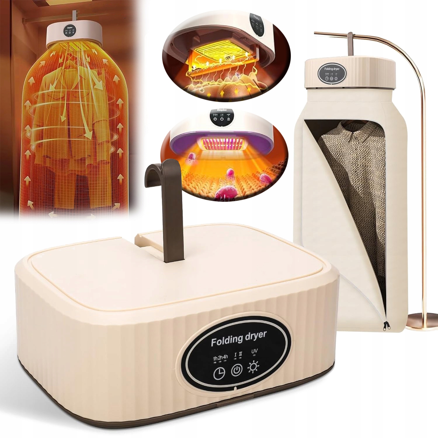 Levně Elektrická Sušák Na Prádlo, Přenosná, Teplý Vzduch, Velká Objem