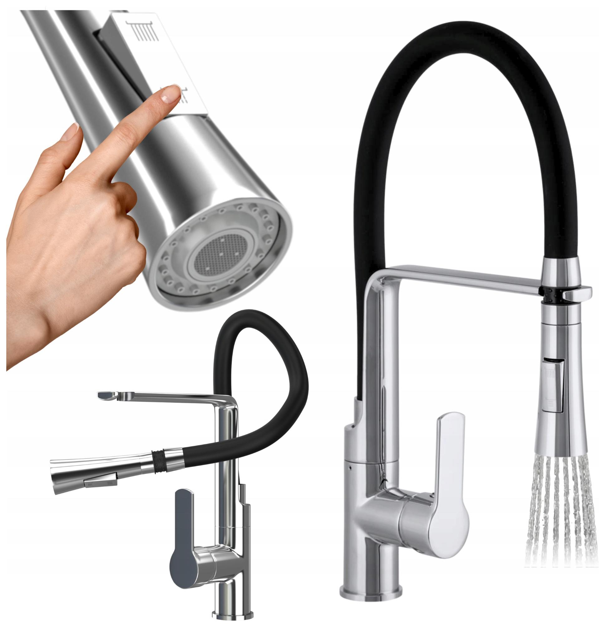 Kuchynská batéria Kran Chrom Vegas 43 cm Sada Ohybná Pružná