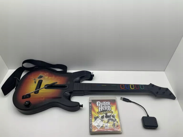 GUITAR HERO PS3 GITARA ODBIORNIK GRA WORLD TOUR