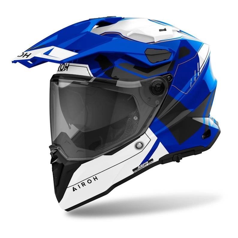 Helma Airoh Commander 2 Reveal Blue Gloss modrá biela čierna Darčeky