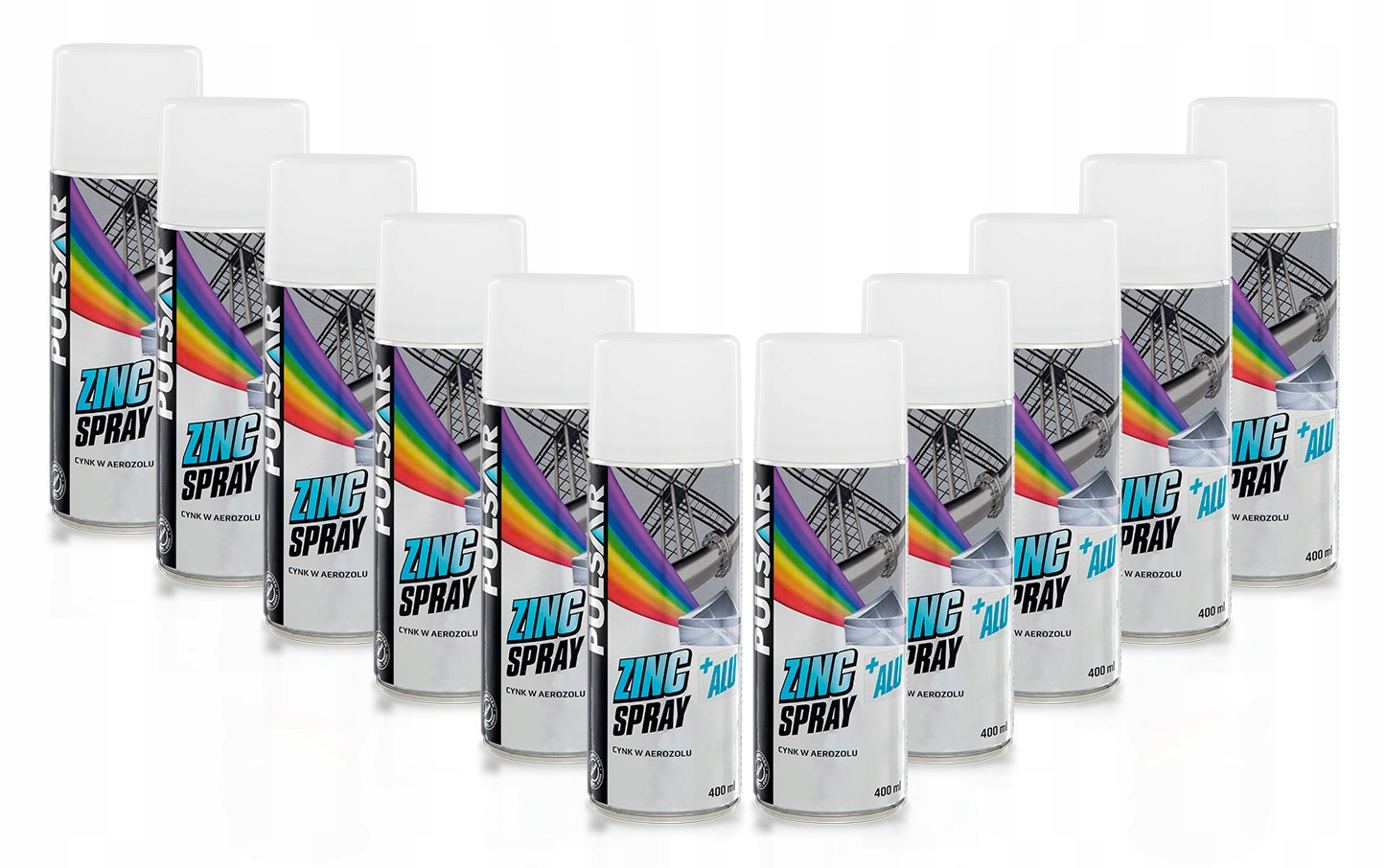 PULSAR цинк + алюміній спрей цинк 400 мл x11