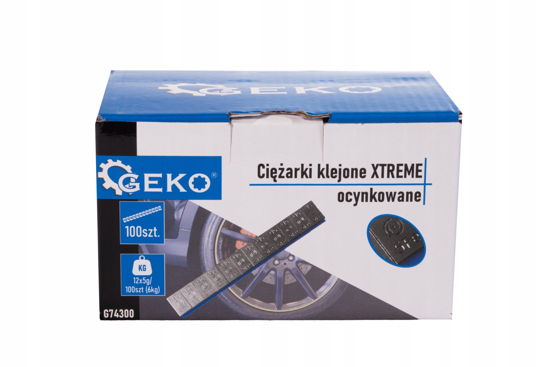 Ciężarki klejone XTREME ocynkowane 12x5g - zestaw 100 pasków (6kg) (4) Marka Geko