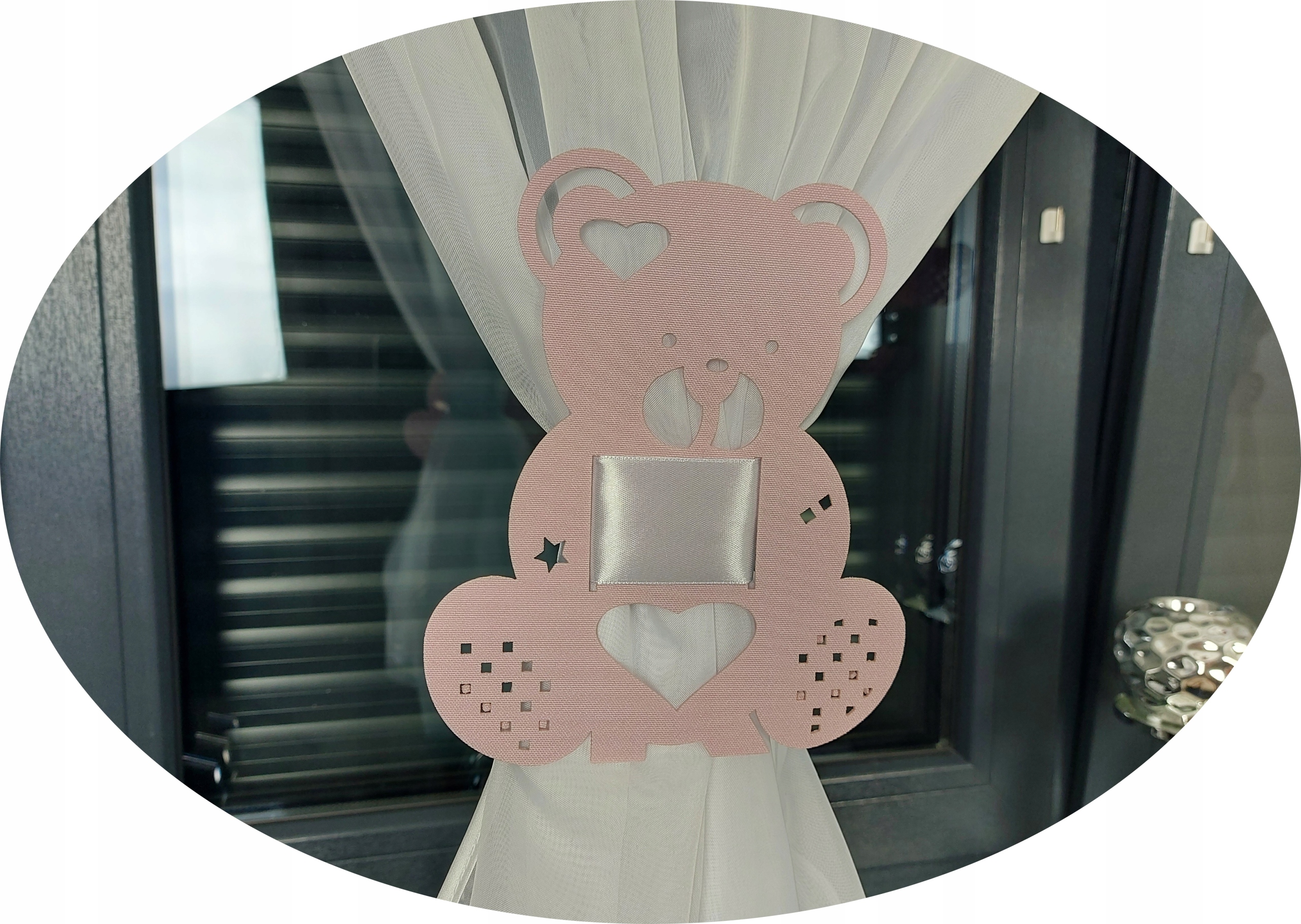 UPIĘCIE OZDOBNE DO FIRAN ZASŁON MISIU OZDOBA AŻUR KOLORY