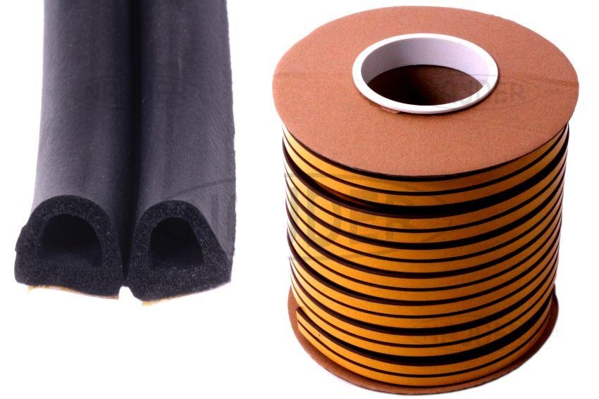 USZCZELKA DO OKIEN I DRZWI D 14x12 1m CZARNA