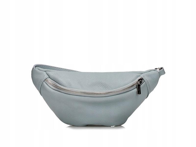 Dámská kožená ledvinka přes rameno Elegantní Světle modrá A55