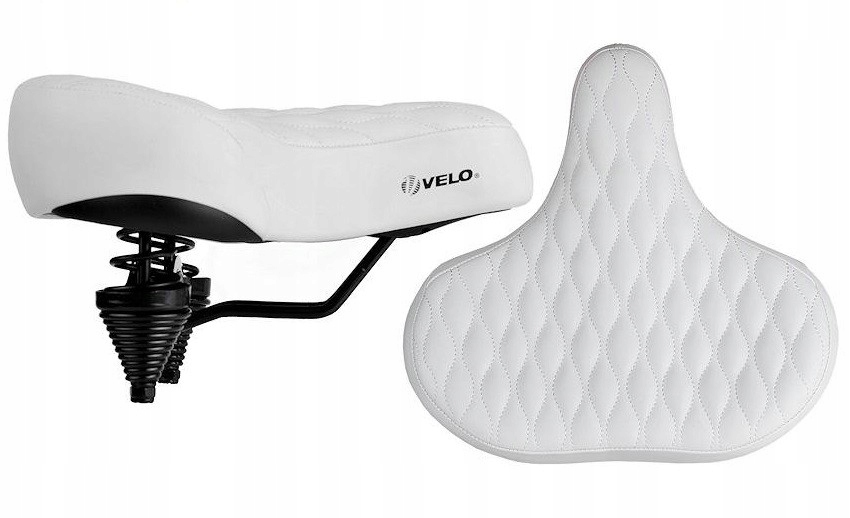 Siodełko Velo Prox VL-8080 Cruiser Szerokie Białe
