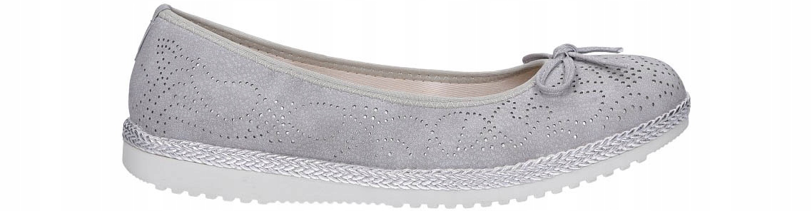 BALERINY ESPADRYLE WKŁADKA SKÓRA KOKARDKA NEW r 37 Zapięcie wsuwane