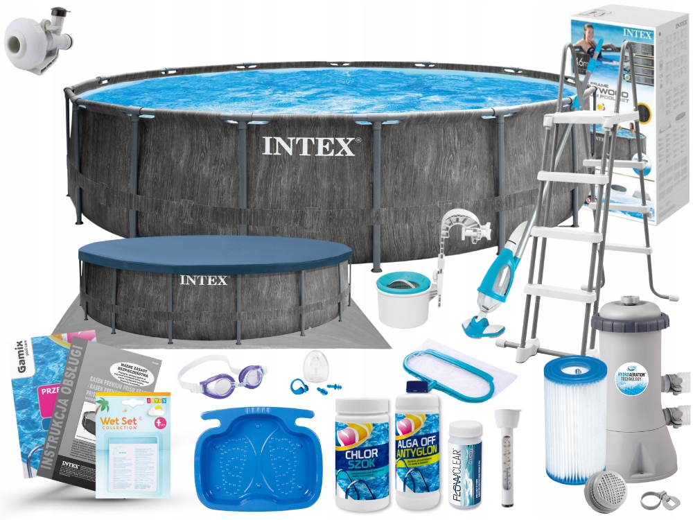 

Basen Ogrodowy Intex Stelażowy 457x122 26742 21w1