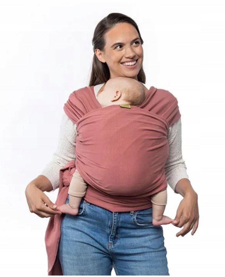Chusta do noszenia dziecka nosidło Boba Wrap nosidełko brudny róż