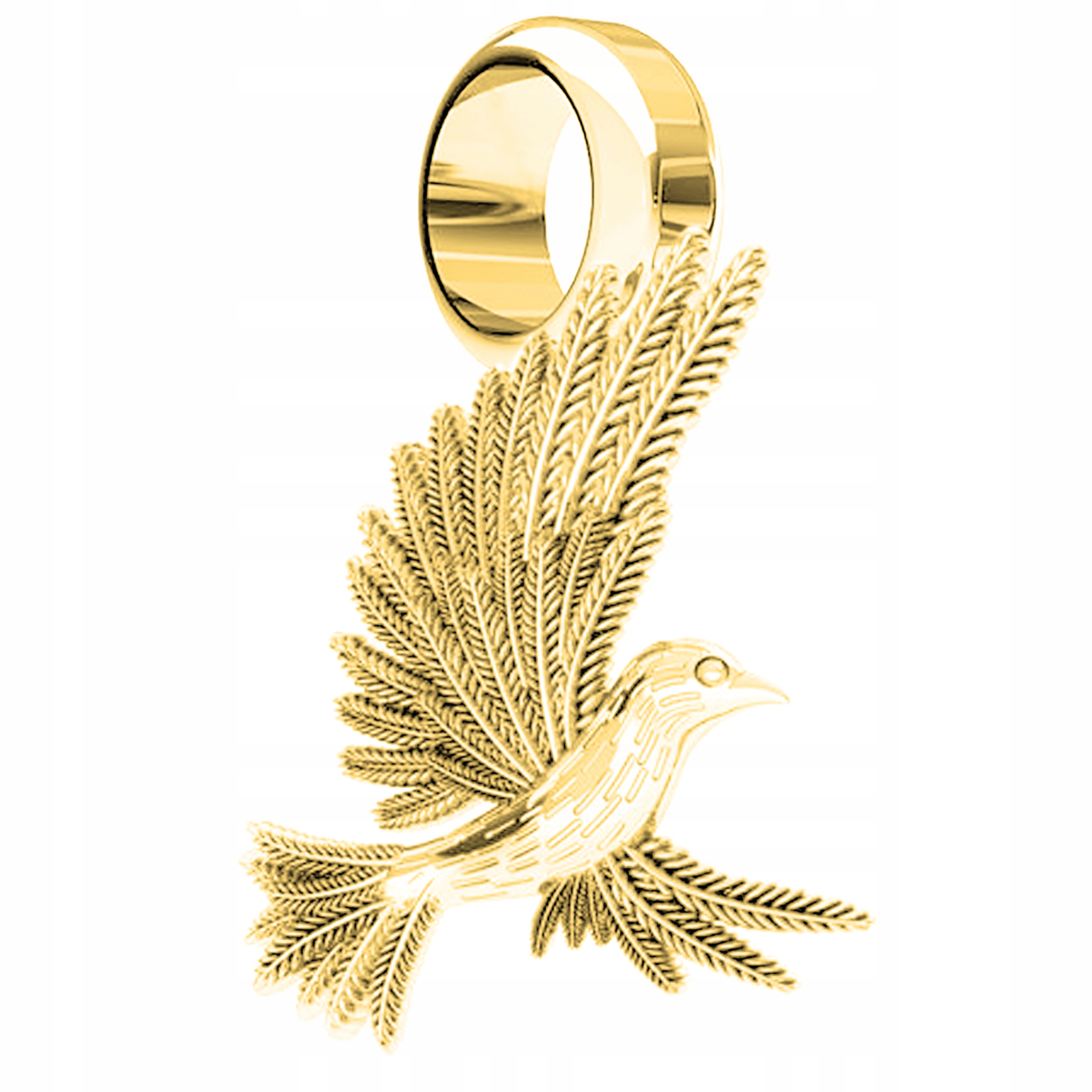 

Charms wiszący złoty Ptak Koliber srebro