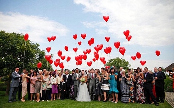 Balony SERCA CZERWONE na WALENTYNKI ślub KOMUNIA 50 sztuk Kod producenta S50