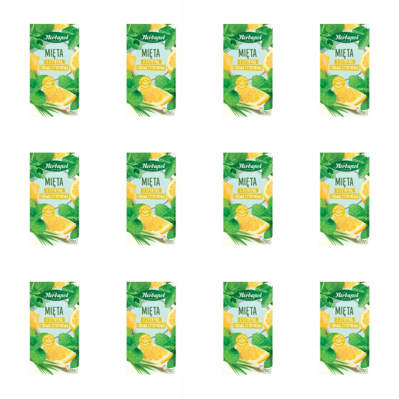 Herbapol čaj máta – citron – tráva 20 x 1,5 g X12