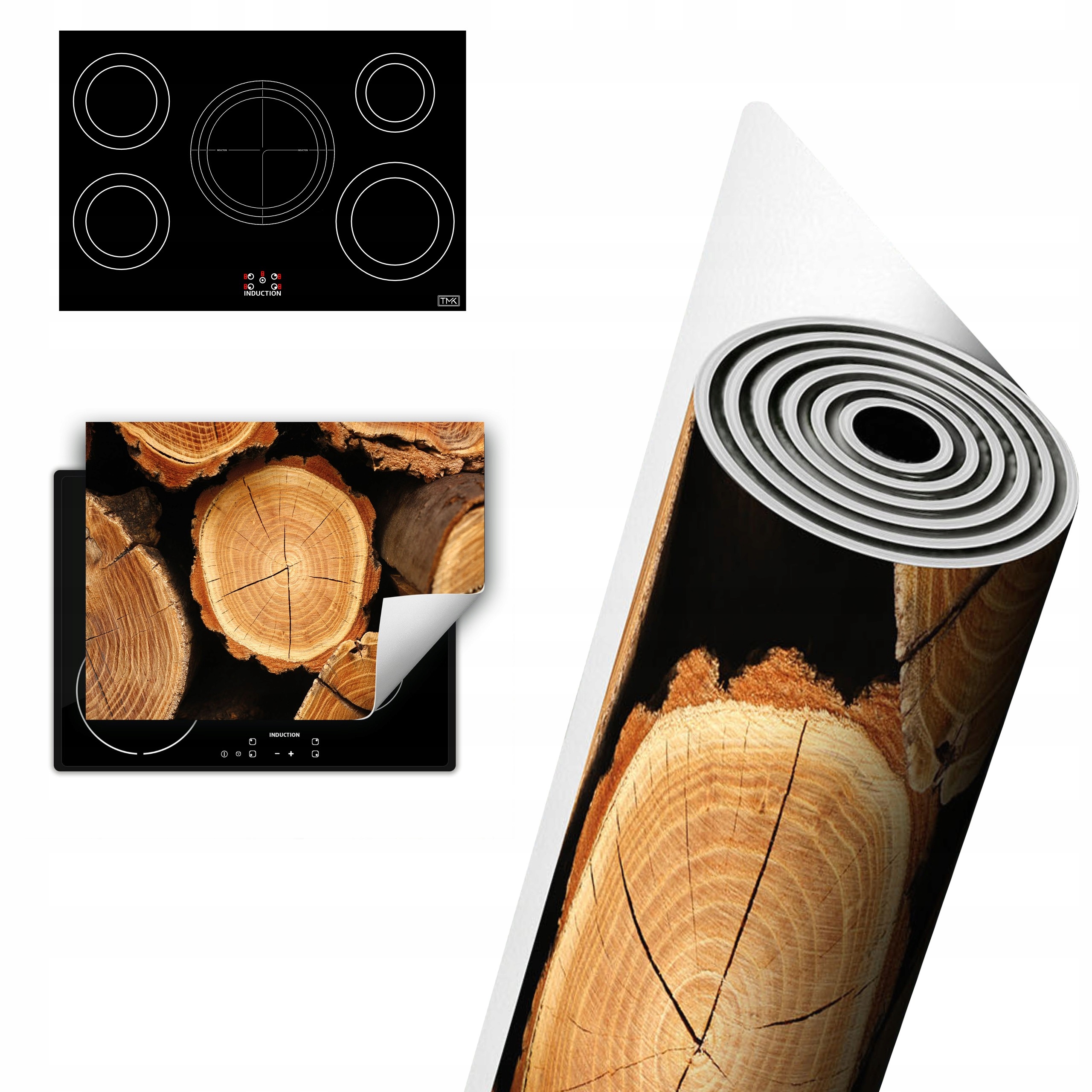 Vinylová Ochrana Na Indukci Pracovní Desky 80x52 Dřevo