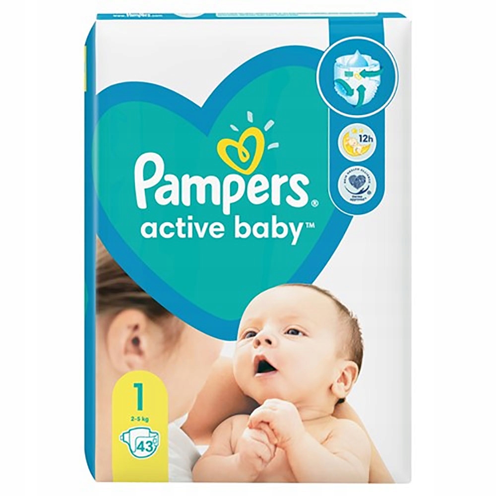 PAMPERS 1 NEW BABY BORN 43SZT NIEMOWLĄT PIELUSZKI 9236080463 - Allegro.pl