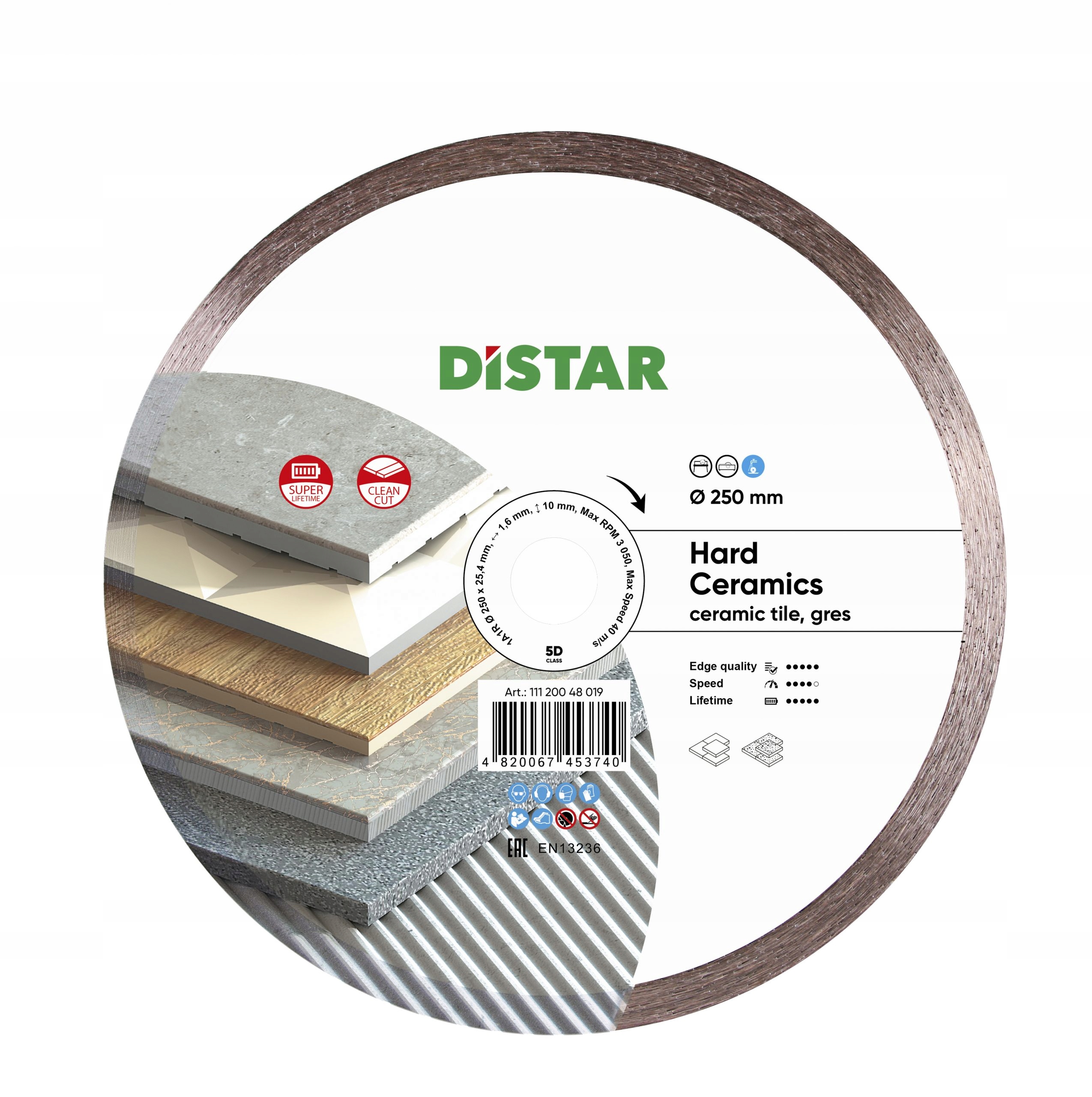 

Distar Tarcza Diamentowa Hard Ceramics 250mm Gres