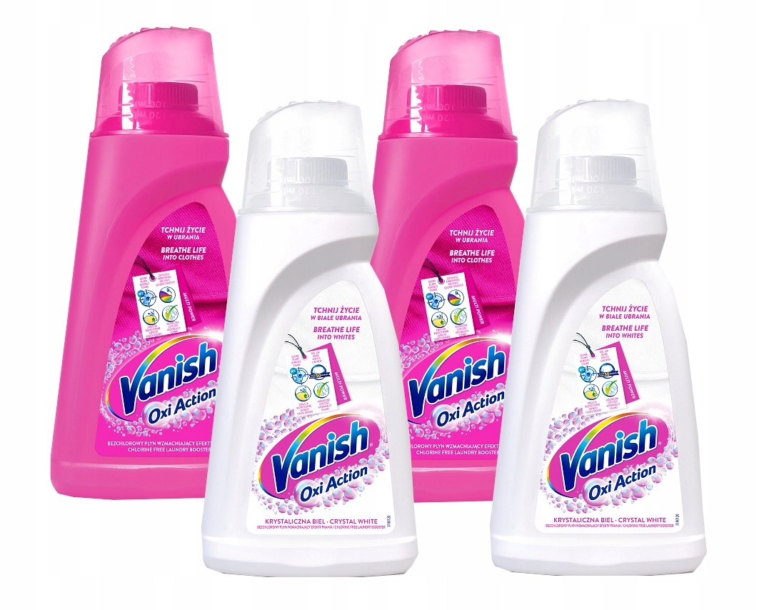 

Vanish Oxi Odplamiacz w żelu biel x2L kolor x2L
