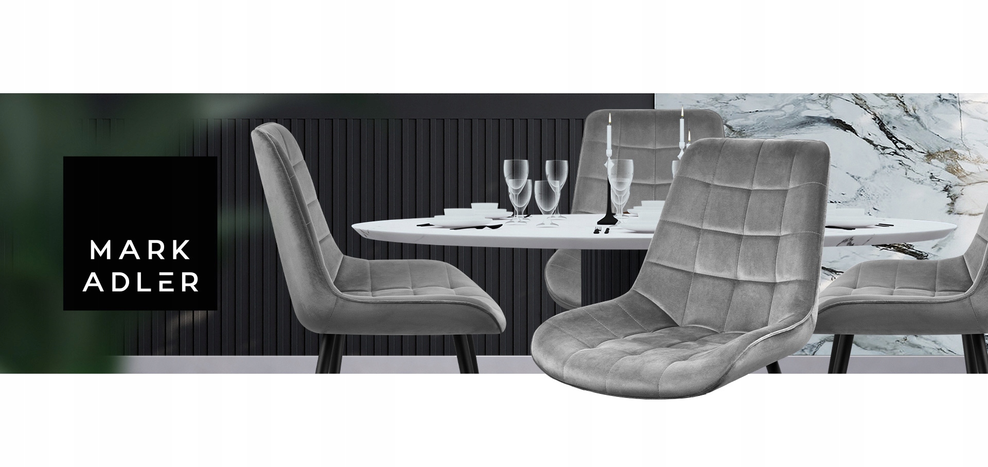 KRZESŁO WELUROWE DO JADALNI SALONU ELEGANCKIE Mark Adler Prince 3.0 Grey Montaż meble do samodzielnego montażu