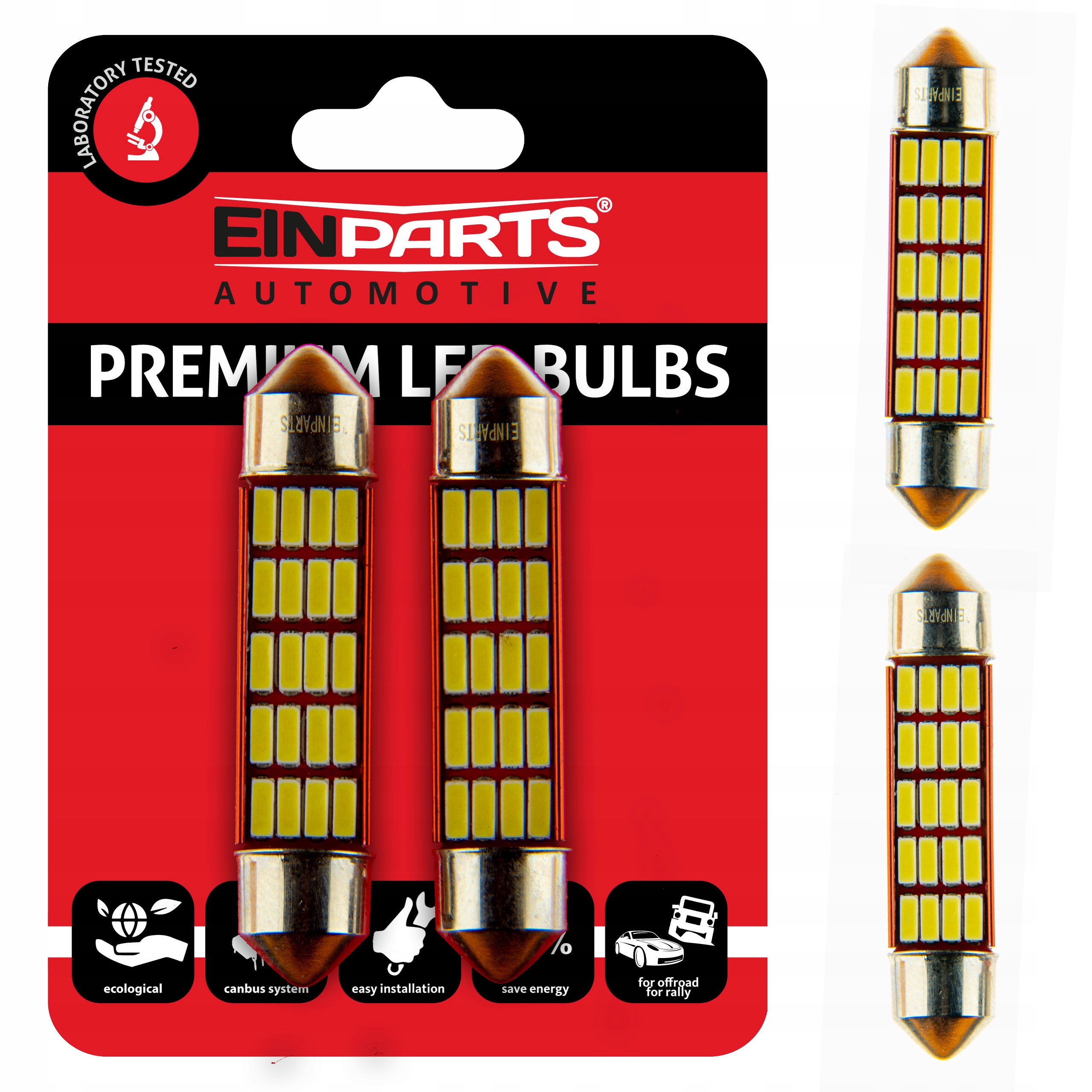 ŻARÓWKI LED C5W C10W CANBUS 12V 6000K BIAŁE 41mm