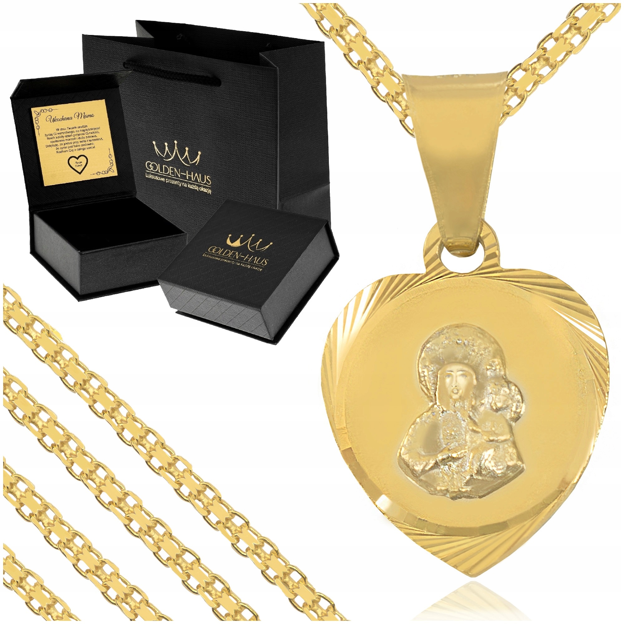 Zlatý Řetízek 585 925 Přívěsek Srdce 14K Gravírování Jako Dárek