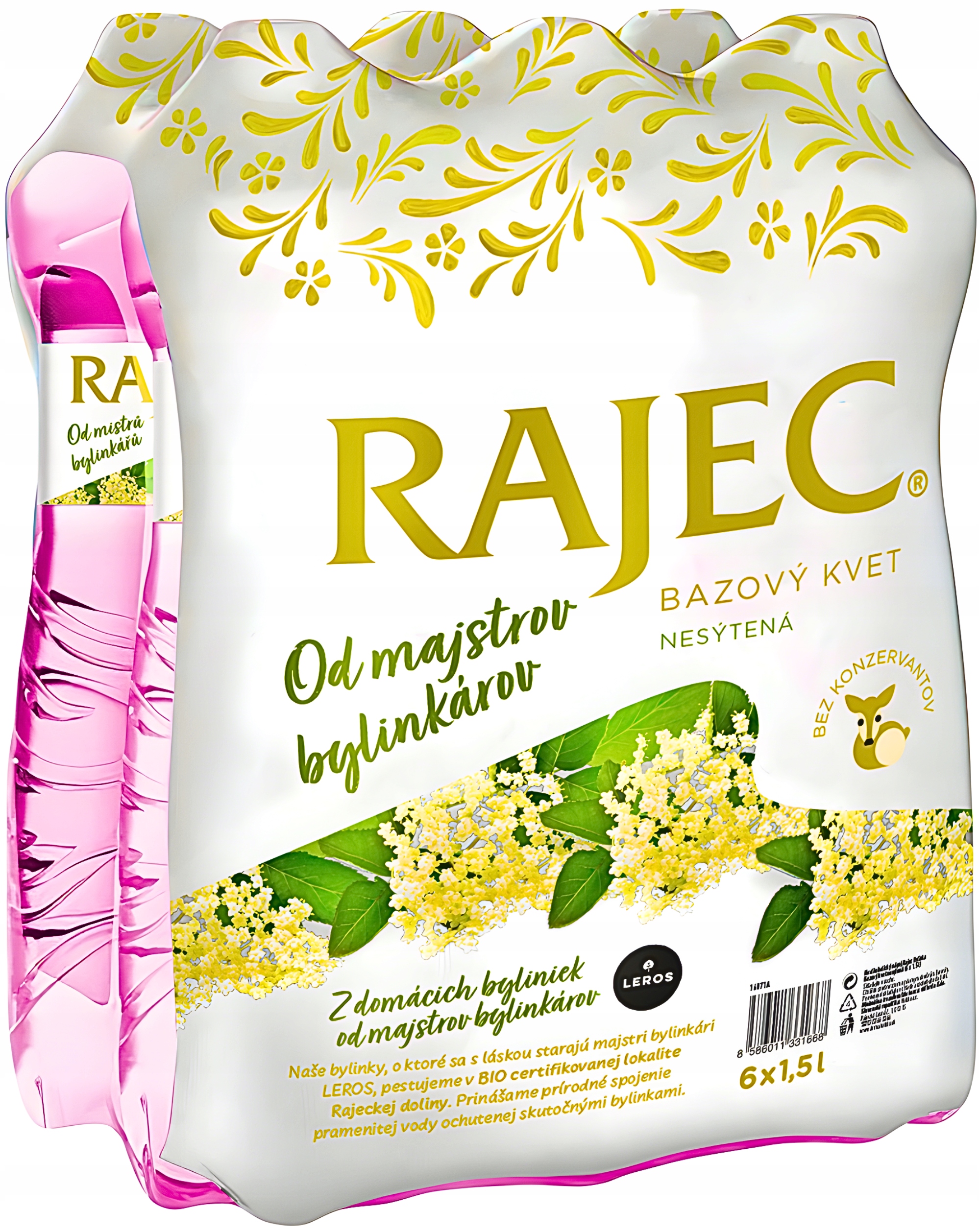 Levně Rajec Bylinka Bezový květ nesycený 6×1,5l