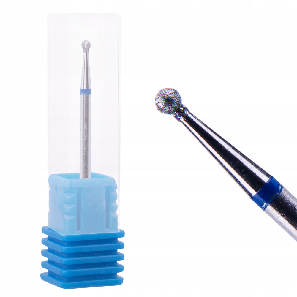 FREZ DIAMENTOWY DO SKÓREK KULKA 2 mm ŚREDNI NIEBIESKI