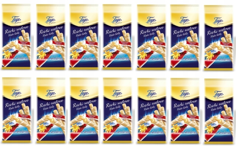 Levně 14 x 150 g Tago Vanilkové trubičky Karton