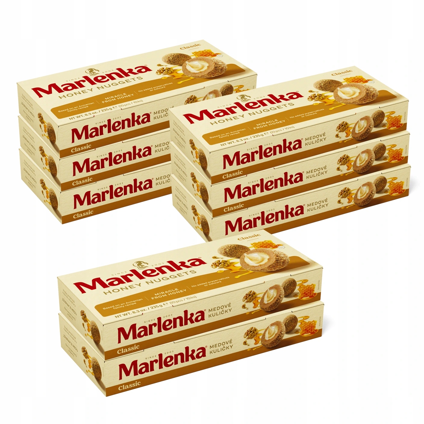 Levně Marlenka Akce 6+2 Medové kuličky 8 x 235 g