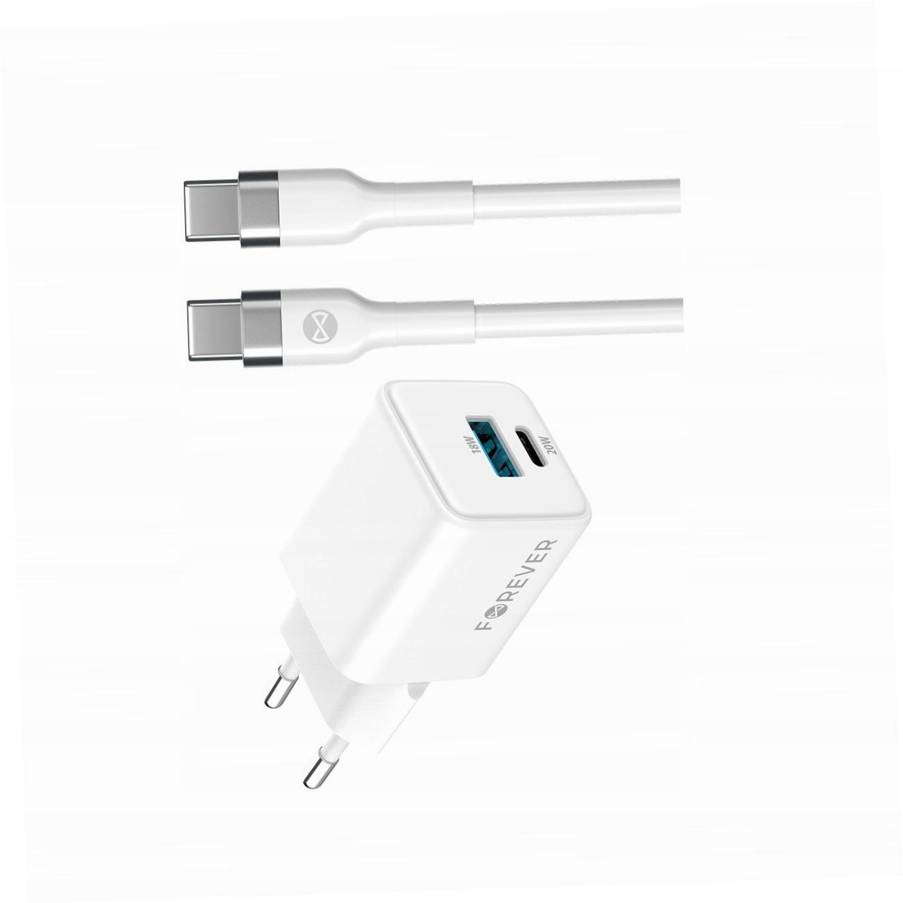 Szybka ładowarka GaN 20W Usb i Usb-c z kablem do Realme 11 pro plus 5G