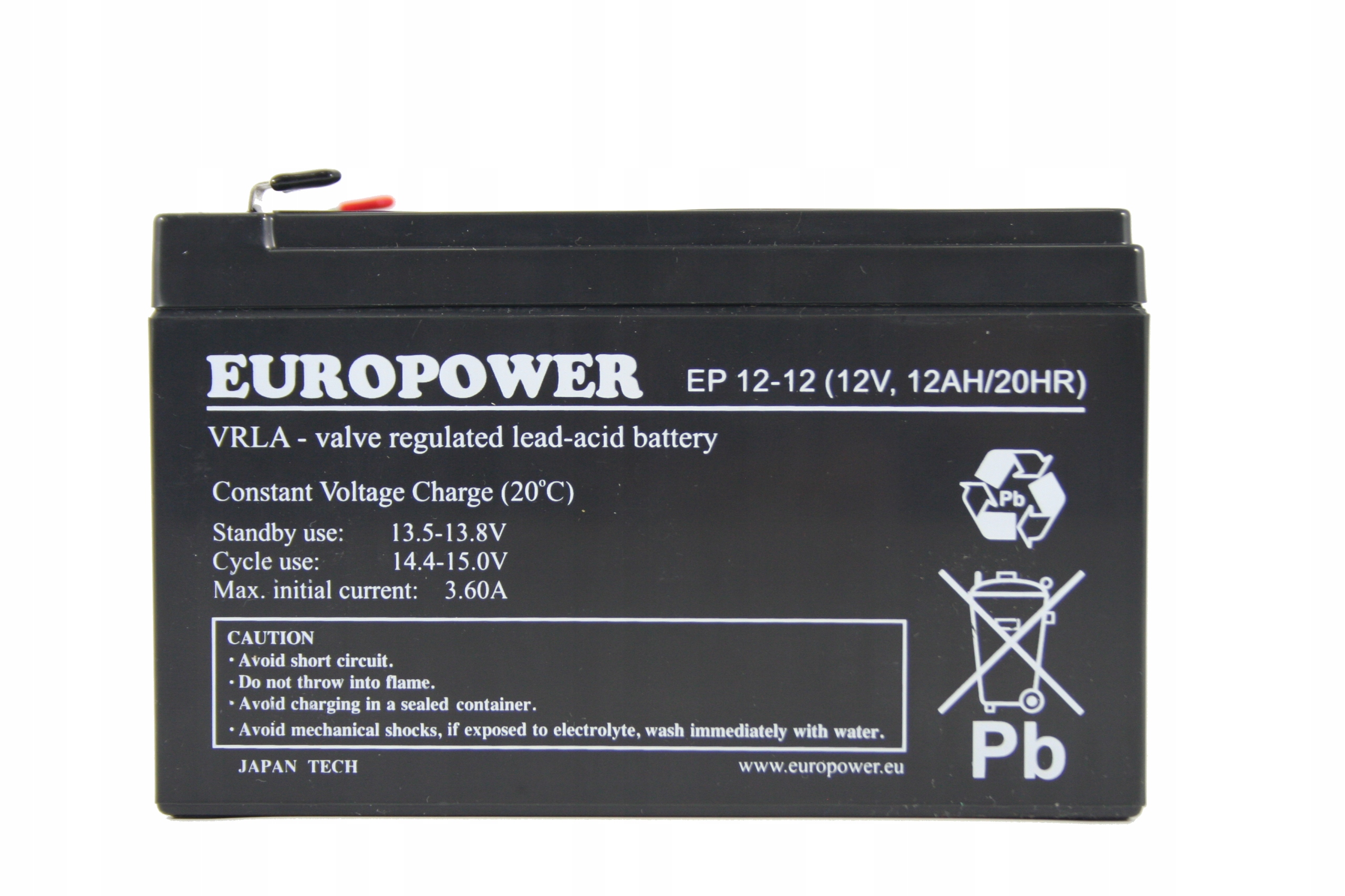 Agm Gelový akumulátor Europower Ep 12V 12Ah Ups