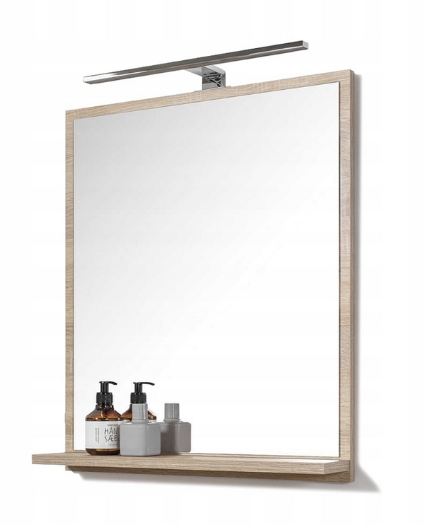 Zrcadlo s policí a Led osvětlením Zrcadlo nástěnné obdélníkové