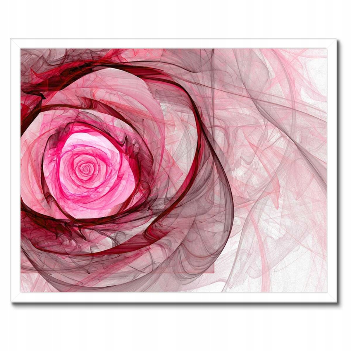 Plakáty v rámu 50x40 Růžová fraktální růže