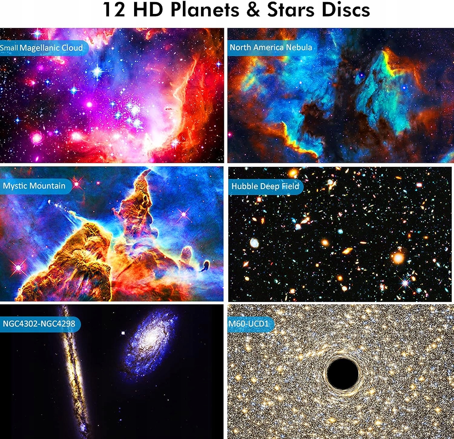 Nočné lampy spálne hmloviny projektor Galaxy zadarmo 12 listov