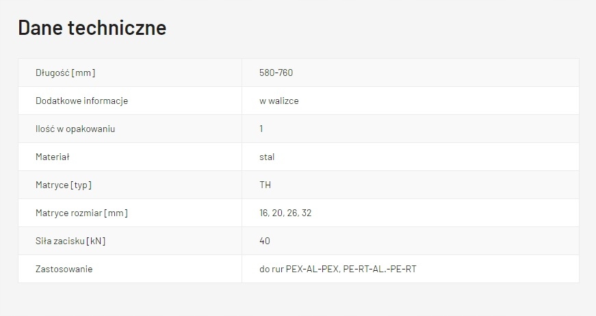 HOGERT PRASKA PRASA ZACISKARKA ZŁĄCZEK DO RUR PEX-AL-PEX WALIZKA MATRYCE Marka Hoegert Technik