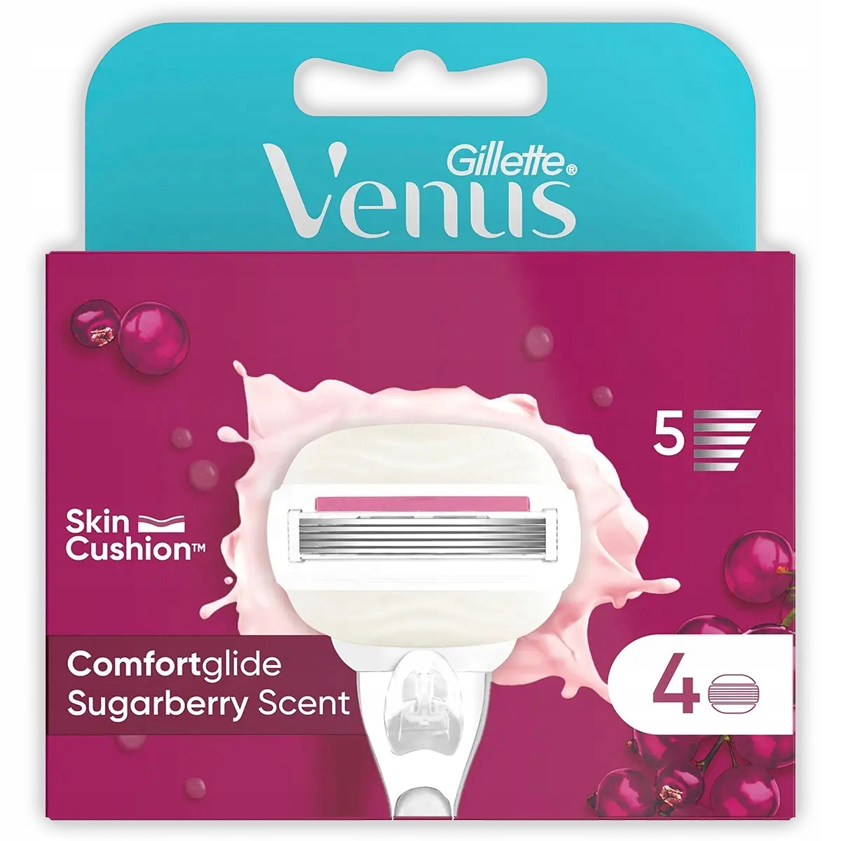 Gillette Venus Comfortglide Sugarberry Vyměnitelné Náplně 4KS Originální